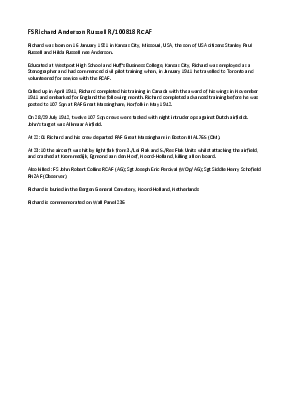 A preview of a PDF biography for Russell, Richard Anderson